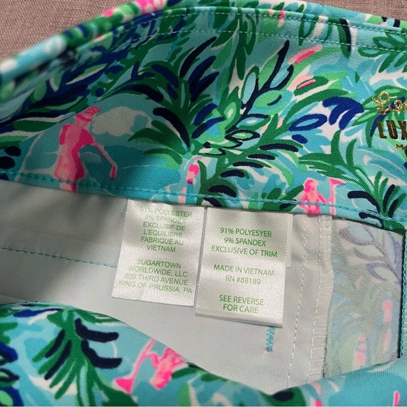 Lilly Pulitzer Luxetic Blue Horizon Par-fection Bermuda Golf Short Size 4 - Picture 5 of 9